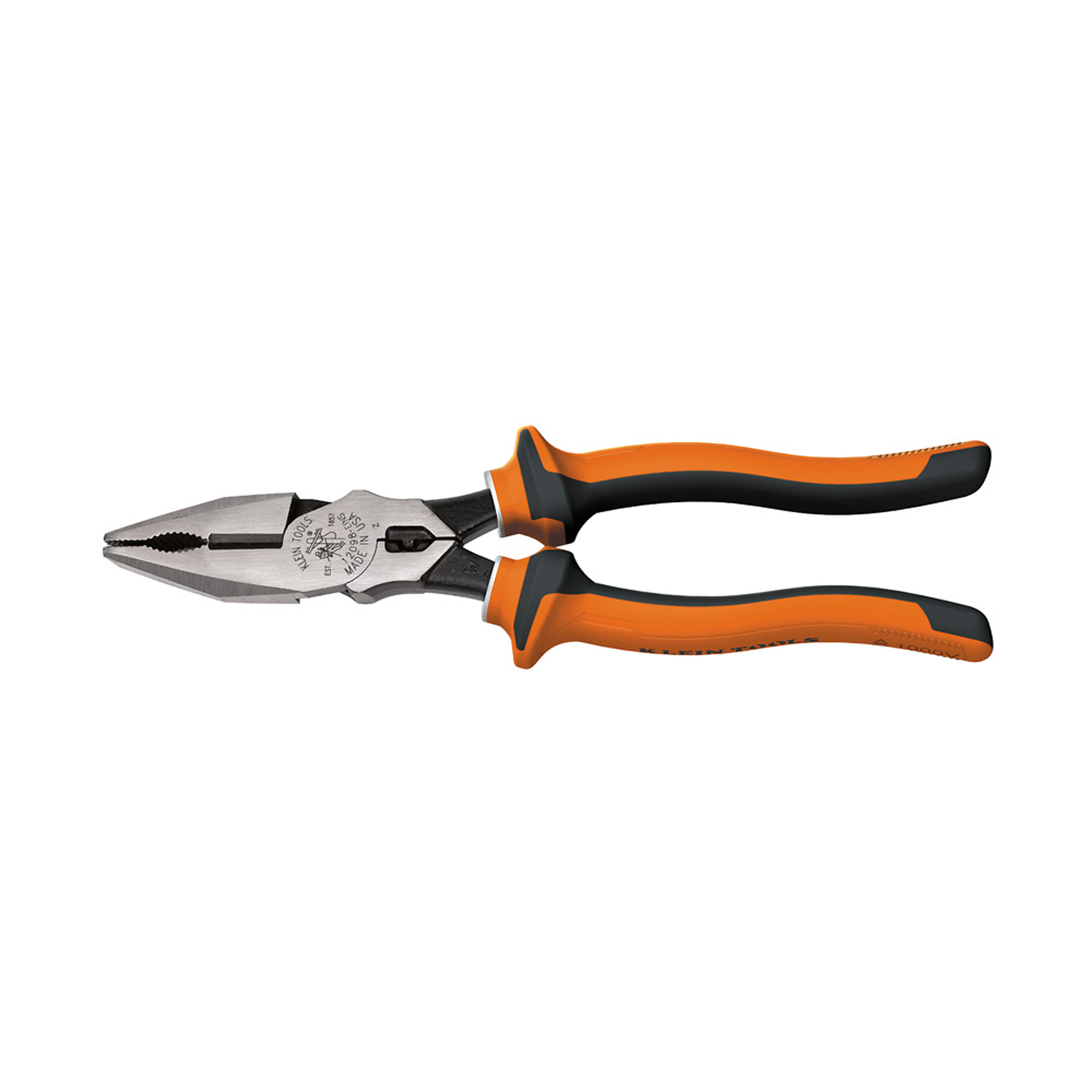 Klein Tools, Combination Pliers, Insulated, Pieces (qty.) 1 Material Steel, Jaw Capacity 1.88 in, Model# 12098EINS